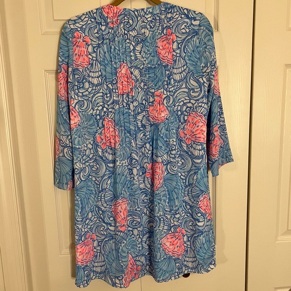 Lilly Pulitzer MarilinaTunic Blue Haven Raising Shell Dress, Sz. XS NWOT - Picture 5 of 15